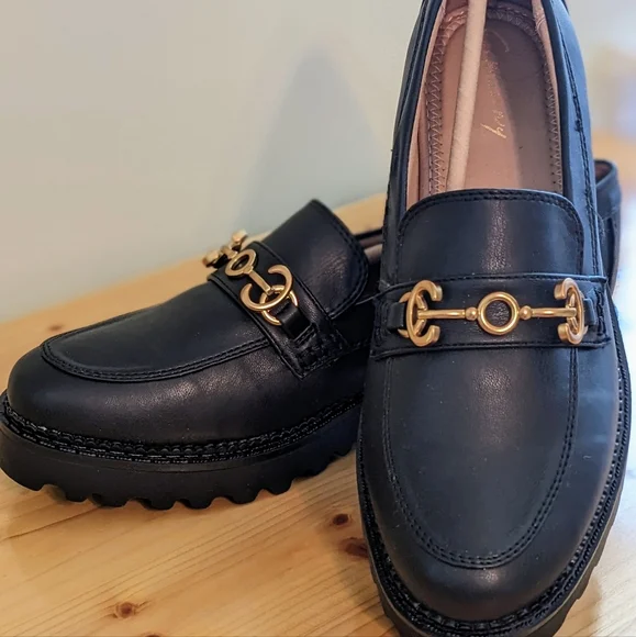 Circus NY Black Deanna Lug Sole Loafers Women Size 9.5 - Picture 9 of 10